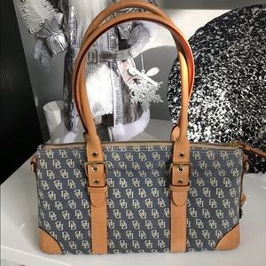Blue denim Dooney and Burke. Pristine condition.